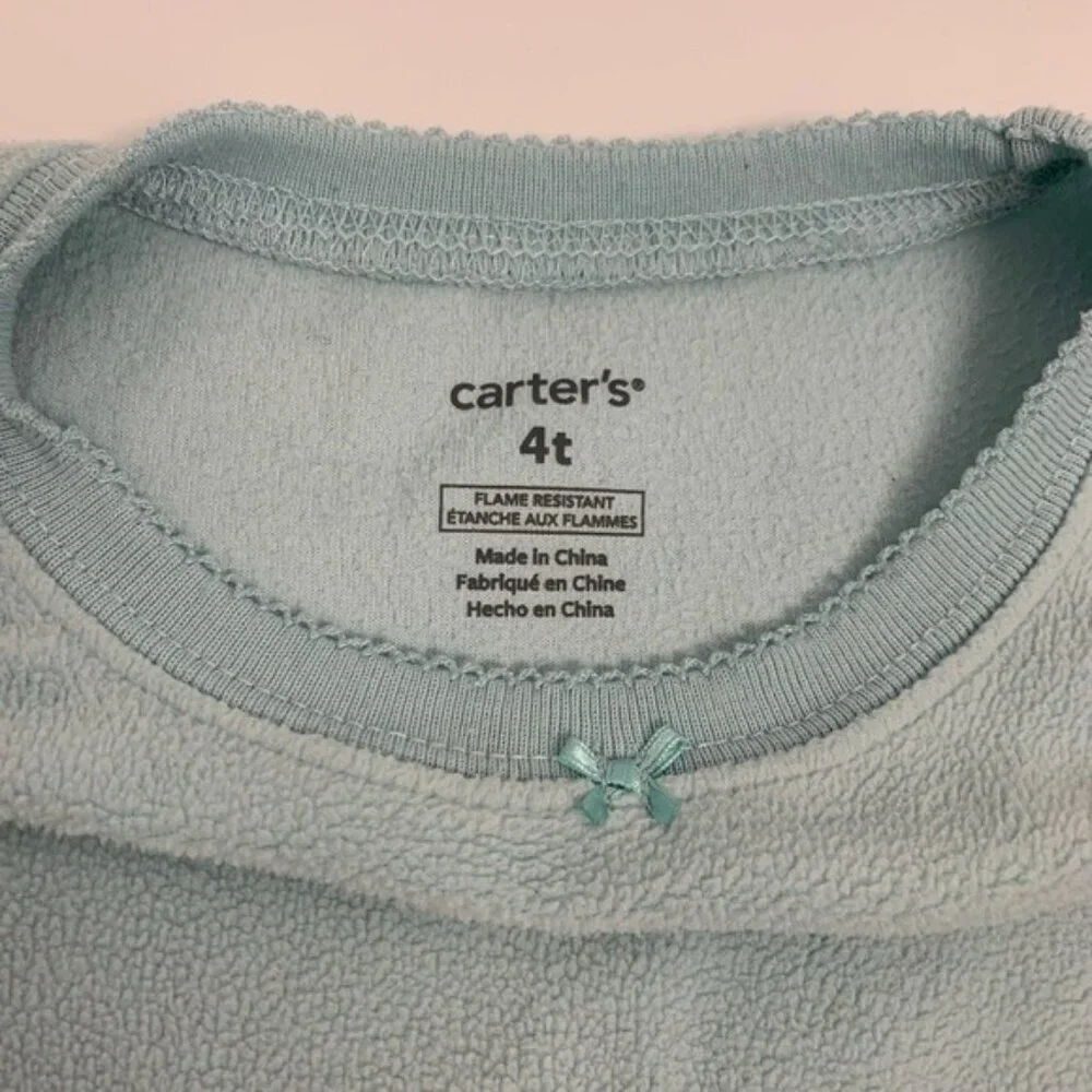 Carter's fleece polar bear pajamas 4T